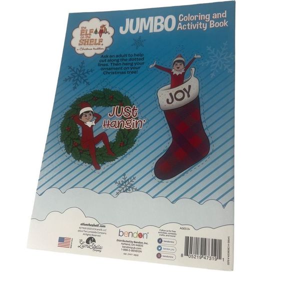 Elf On The Shelf Idea Elf Tinsel Garland and Elf on The Shelf Coloring Book - Picture 4 of 7